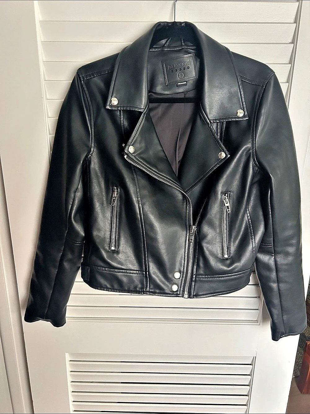 BLANKNYC Faux Leather Moto Jacket Black